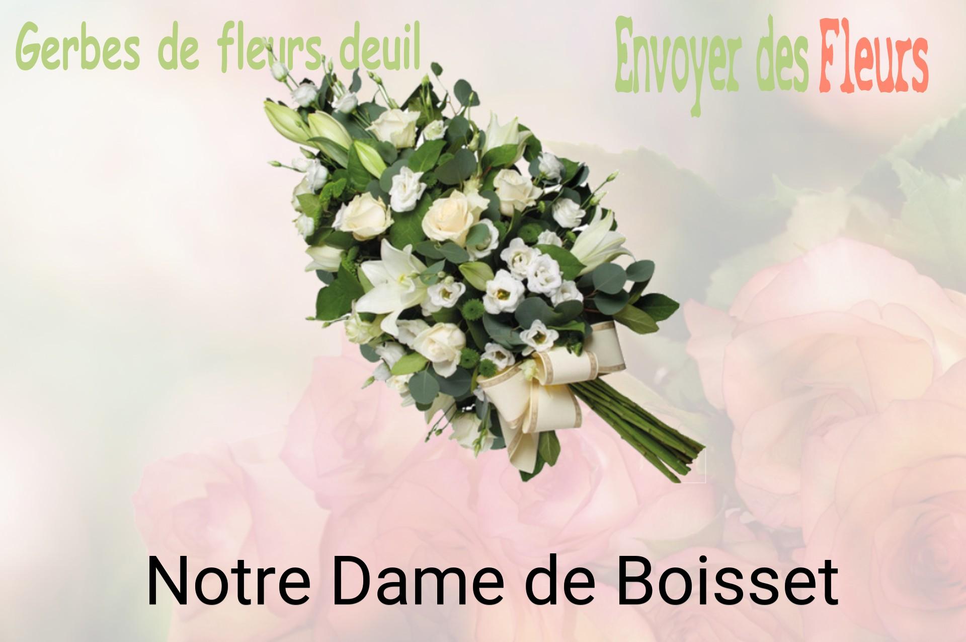 Gerbe de fleurs de deuil livrée à Notre-Dame-de-Boisset